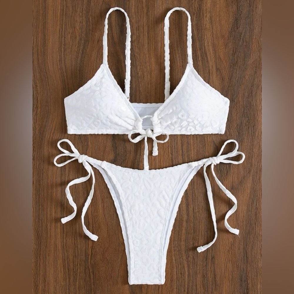 Leopard Textured Bikini Set